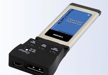 Карта CipherChain ExpressCard шифрует информацию на внешнем накопителе, подключенном к ноутбуку 